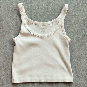 Brandy Melville White Ribbed Tank (Skyler Top)
